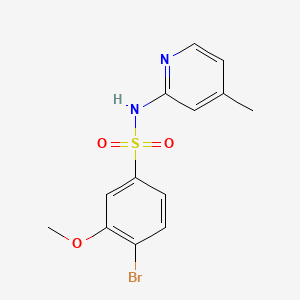 molecular formula C13H13BrN2O3S B604247 4-bromo-3-methoxy-N-(4-methyl-2-pyridinyl)benzenesulfonamide CAS No. 1428152-81-1