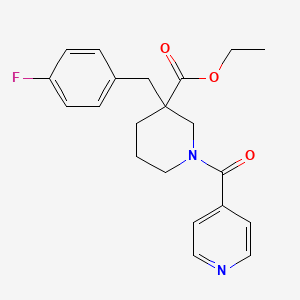ethyl 3-(4-fluorobenzyl)-1-isonicotinoyl-3-piperidinecarboxylate
