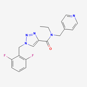 molecular formula C18H17F2N5O B6042482 1-(2,6-difluorobenzyl)-N-ethyl-N-(4-pyridinylmethyl)-1H-1,2,3-triazole-4-carboxamide 