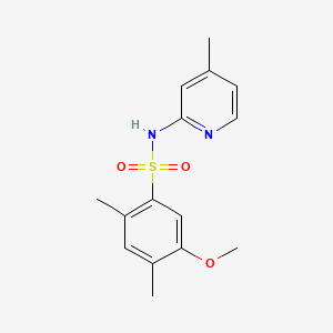 molecular formula C15H18N2O3S B604249 5-methoxy-2,4-dimethyl-N-(4-methyl-2-pyridinyl)benzenesulfonamide CAS No. 1428150-48-4