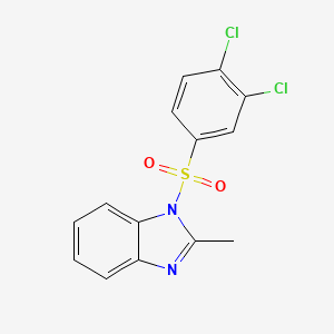 molecular formula C14H10Cl2N2O2S B604250 1-[(3,4-dichlorophenyl)sulfonyl]-2-methyl-1H-benzimidazole CAS No. 1089330-95-9