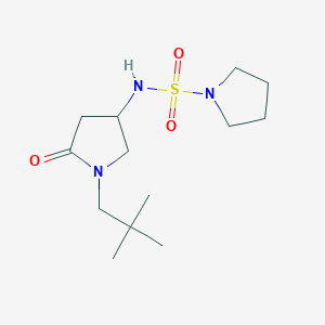 molecular formula C13H25N3O3S B6042506 N-[1-(2,2-dimethylpropyl)-5-oxo-3-pyrrolidinyl]-1-pyrrolidinesulfonamide 