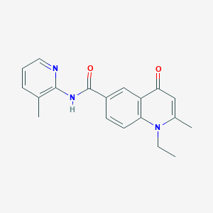 molecular formula C19H19N3O2 B6042519 1-ethyl-2-methyl-N-(3-methyl-2-pyridinyl)-4-oxo-1,4-dihydro-6-quinolinecarboxamide 