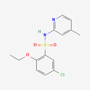 molecular formula C14H15ClN2O3S B604252 5-chloro-2-ethoxy-N-(4-methyl-2-pyridinyl)benzenesulfonamide CAS No. 1428152-88-8