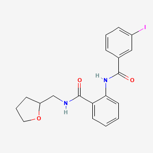 molecular formula C19H19IN2O3 B6042525 2-[(3-iodobenzoyl)amino]-N-(tetrahydro-2-furanylmethyl)benzamide 