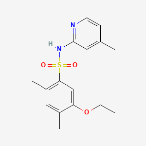 molecular formula C16H20N2O3S B604253 5-ethoxy-2,4-dimethyl-N-(4-methyl-2-pyridinyl)benzenesulfonamide CAS No. 1428152-40-2