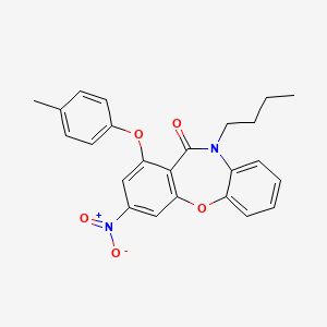 molecular formula C24H22N2O5 B6042531 10-butyl-1-(4-methylphenoxy)-3-nitrodibenzo[b,f][1,4]oxazepin-11(10H)-one 