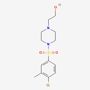 molecular formula C13H19BrN2O3S B604254 2-{4-[(4-Bromo-3-methylphenyl)sulfonyl]-1-piperazinyl}ethanol CAS No. 1007210-62-9