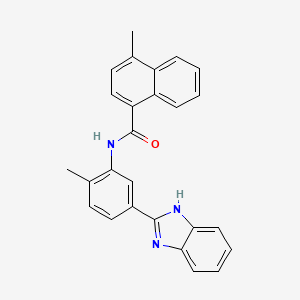 molecular formula C26H21N3O B6042542 N-[5-(1H-benzimidazol-2-yl)-2-methylphenyl]-4-methyl-1-naphthamide 