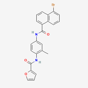 molecular formula C23H17BrN2O3 B6042549 N-{4-[(5-bromo-1-naphthoyl)amino]-2-methylphenyl}-2-furamide 