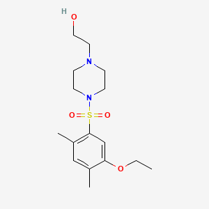 molecular formula C16H26N2O4S B604255 2-{4-[(5-Ethoxy-2,4-dimethylphenyl)sulfonyl]-1-piperazinyl}ethanol CAS No. 1206115-96-9