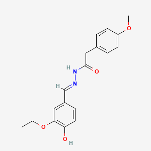 molecular formula C18H20N2O4 B6042570 N'-(3-ethoxy-4-hydroxybenzylidene)-2-(4-methoxyphenyl)acetohydrazide 