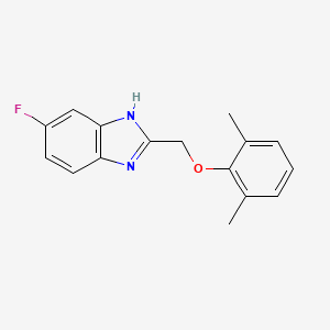molecular formula C16H15FN2O B6042582 2-[(2,6-dimethylphenoxy)methyl]-5-fluoro-1H-benzimidazole 