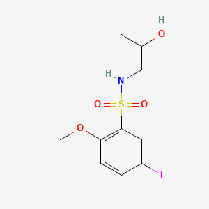 molecular formula C10H14INO4S B604259 N-(2-hydroxypropyl)-5-iodo-2-methoxybenzenesulfonamide CAS No. 1428151-71-6