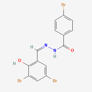 molecular formula C14H9Br3N2O2 B6042599 4-bromo-N'-(3,5-dibromo-2-hydroxybenzylidene)benzohydrazide 