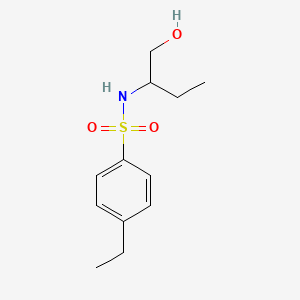 molecular formula C12H19NO3S B604260 4-ethyl-N-[1-(hydroxymethyl)propyl]benzenesulfonamide CAS No. 1155621-13-8