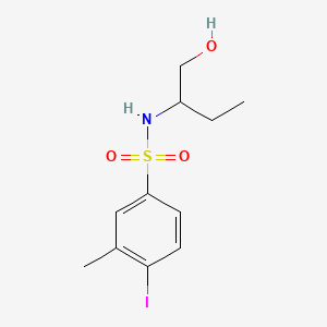 molecular formula C11H16INO3S B604261 N-[1-(hydroxymethyl)propyl]-4-iodo-3-methylbenzenesulfonamide CAS No. 1428153-75-6