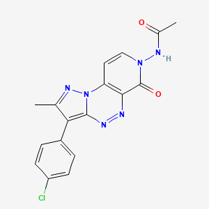 N-[3-(4-chlorophenyl)-2-methyl-6-oxopyrazolo[5,1-c]pyrido[4,3-e][1,2,4]triazin-7(6H)-yl]acetamide