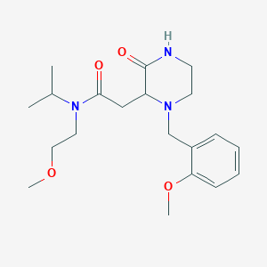 N-isopropyl-2-[1-(2-methoxybenzyl)-3-oxo-2-piperazinyl]-N-(2-methoxyethyl)acetamide