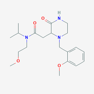 molecular formula C20H31N3O4 B6042616 N-isopropyl-2-[1-(2-methoxybenzyl)-3-oxo-2-piperazinyl]-N-(2-methoxyethyl)acetamide 