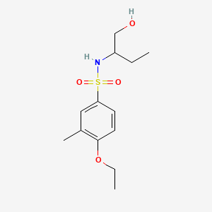 molecular formula C13H21NO4S B604263 4-ethoxy-N-[1-(hydroxymethyl)propyl]-3-methylbenzenesulfonamide CAS No. 1155928-37-2
