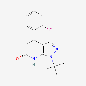molecular formula C16H18FN3O B6042637 1-tert-butyl-4-(2-fluorophenyl)-1,4,5,7-tetrahydro-6H-pyrazolo[3,4-b]pyridin-6-one 