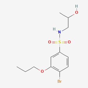 molecular formula C12H18BrNO4S B604265 4-bromo-N-(2-hydroxypropyl)-3-propoxybenzenesulfonamide CAS No. 1206126-64-8