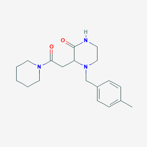 molecular formula C19H27N3O2 B6042653 4-(4-methylbenzyl)-3-[2-oxo-2-(1-piperidinyl)ethyl]-2-piperazinone 