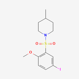 molecular formula C13H18INO3S B604267 1-(5-Iodo-2-methoxybenzenesulfonyl)-4-methylpiperidine CAS No. 1428151-78-3