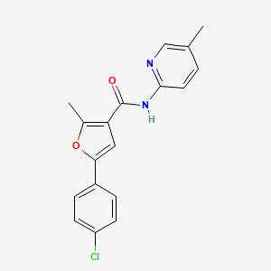 5-(4-chlorophenyl)-2-methyl-N-(5-methyl-2-pyridinyl)-3-furamide