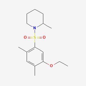 molecular formula C16H25NO3S B604273 1-[(5-Ethoxy-2,4-dimethylphenyl)sulfonyl]-2-methylpiperidine CAS No. 1374683-35-8