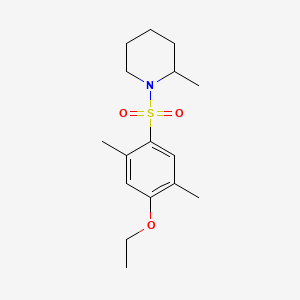 molecular formula C16H25NO3S B604274 1-[(4-Ethoxy-2,5-dimethylphenyl)sulfonyl]-2-methylpiperidine CAS No. 1374681-01-2