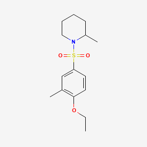 molecular formula C15H23NO3S B604275 1-(4-Ethoxy-3-methylbenzenesulfonyl)-2-methylpiperidine CAS No. 1374684-94-2