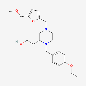 2-(1-(4-ethoxybenzyl)-4-{[5-(methoxymethyl)-2-furyl]methyl}-2-piperazinyl)ethanol