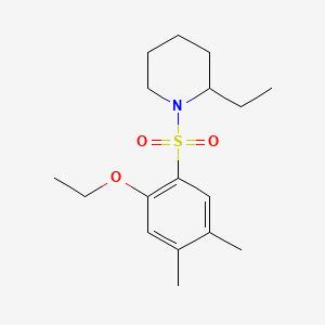 molecular formula C17H27NO3S B604277 1-(2-Ethoxy-4,5-dimethylbenzenesulfonyl)-2-ethylpiperidine CAS No. 1374684-17-9