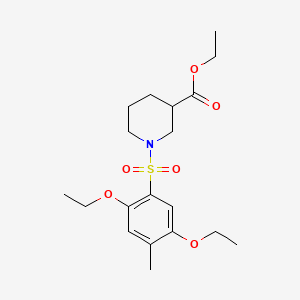 Ethyl 1-(2,5-diethoxy-4-methylbenzenesulfonyl)piperidine-3-carboxylate