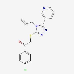 2-{[4-allyl-5-(3-pyridinyl)-4H-1,2,4-triazol-3-yl]thio}-1-(4-chlorophenyl)ethanone