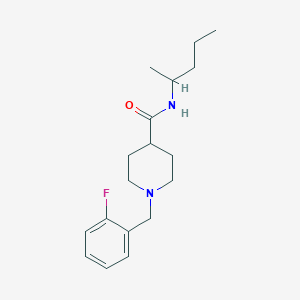 1-(2-fluorobenzyl)-N-(1-methylbutyl)-4-piperidinecarboxamide