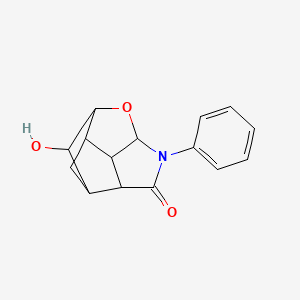 9-hydroxy-5-phenyl-7-oxa-5-azatetracyclo[6.3.0.0~2,6~.0~3,10~]undecan-4-one