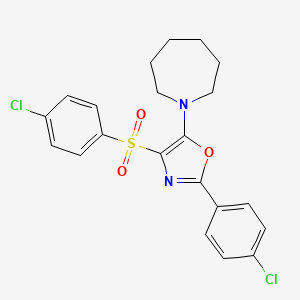 1-{2-(4-chlorophenyl)-4-[(4-chlorophenyl)sulfonyl]-1,3-oxazol-5-yl}azepane
