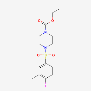molecular formula C14H19IN2O4S B604282 Ethyl 4-(4-iodo-3-methylbenzenesulfonyl)piperazine-1-carboxylate CAS No. 1428152-00-4