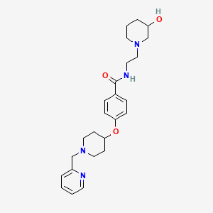 N-[2-(3-hydroxy-1-piperidinyl)ethyl]-4-{[1-(2-pyridinylmethyl)-4-piperidinyl]oxy}benzamide