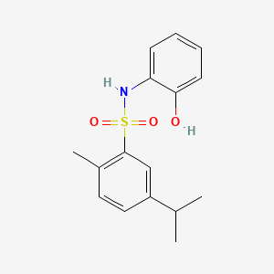 molecular formula C16H19NO3S B604283 N-(2-hydroxyphenyl)-5-isopropyl-2-methylbenzenesulfonamide CAS No. 1428152-98-0