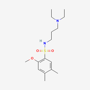 molecular formula C16H28N2O3S B604285 N-[3-(diethylamino)propyl]-2-methoxy-4,5-dimethylbenzenesulfonamide CAS No. 1374682-88-8