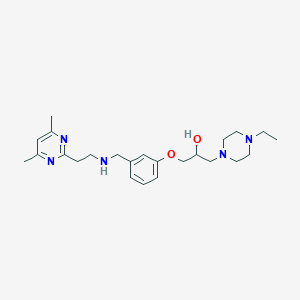 molecular formula C24H37N5O2 B6042889 1-[3-({[2-(4,6-dimethyl-2-pyrimidinyl)ethyl]amino}methyl)phenoxy]-3-(4-ethyl-1-piperazinyl)-2-propanol 