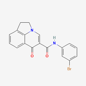 molecular formula C18H13BrN2O2 B6042892 N-(3-bromophenyl)-6-oxo-1,2-dihydro-6H-pyrrolo[3,2,1-ij]quinoline-5-carboxamide 