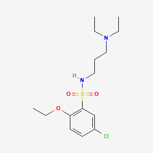 molecular formula C15H25ClN2O3S B604290 5-chloro-N-[3-(diethylamino)propyl]-2-ethoxybenzenesulfonamide CAS No. 1374682-11-7