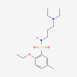 molecular formula C16H28N2O3S B604291 N-[3-(diethylamino)propyl]-2-ethoxy-5-methylbenzenesulfonamide CAS No. 1374683-46-1