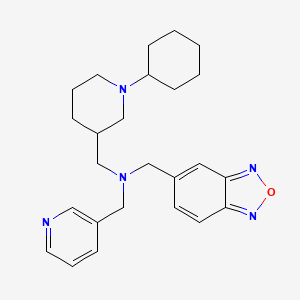 molecular formula C25H33N5O B6042917 (2,1,3-benzoxadiazol-5-ylmethyl)[(1-cyclohexyl-3-piperidinyl)methyl](3-pyridinylmethyl)amine 