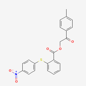 molecular formula C22H17NO5S B6042932 2-(4-methylphenyl)-2-oxoethyl 2-[(4-nitrophenyl)thio]benzoate 